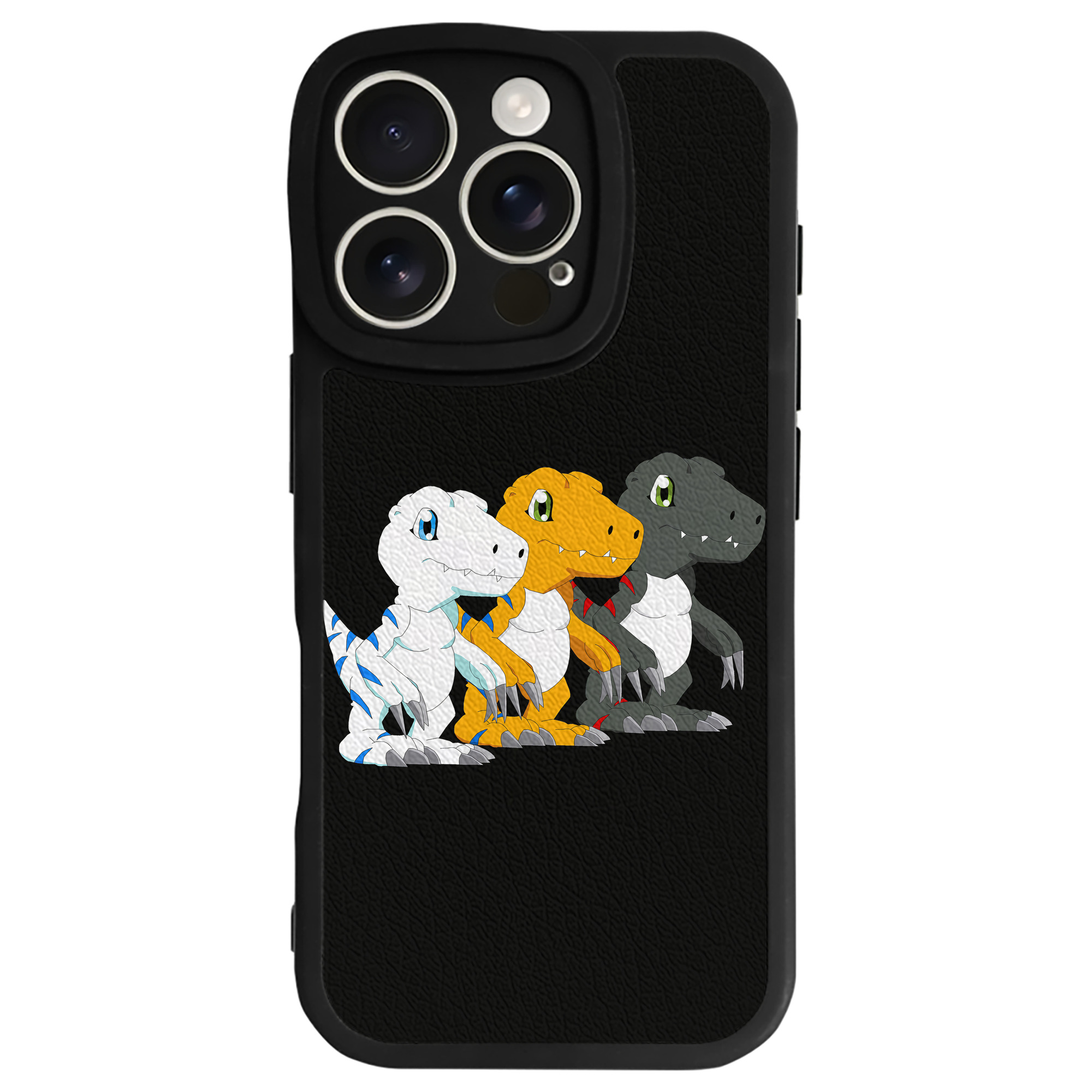 （画像用） Digimon デジタルモンスター/デジモン 【iPhone 16シリーズ対応】シリコンスマホケース（レザー調） 材質：シリコン